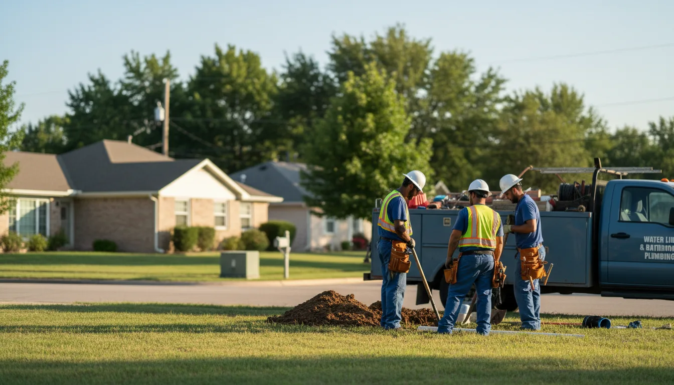 Residential water line and bathroom plumbing service in Spanishburg, WV